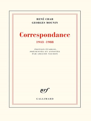 cover image of Correspondance (1943-1988)